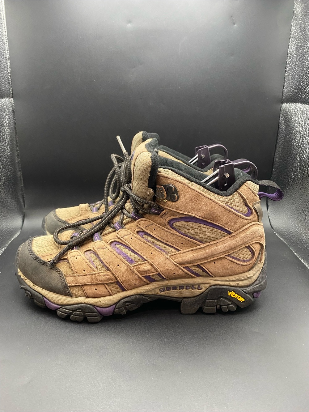 Merrell Women's Moab 2 Mid Vent Hiking Boots Bracken/Purple Size 7.5 J06050